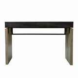 Black Wood and Iron Writing Desk - Homeroots