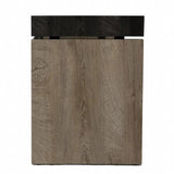 Black Wood and Iron Writing Desk - Homeroots