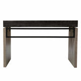 Black Wood and Iron Writing Desk - Homeroots - Flyclothing LLC