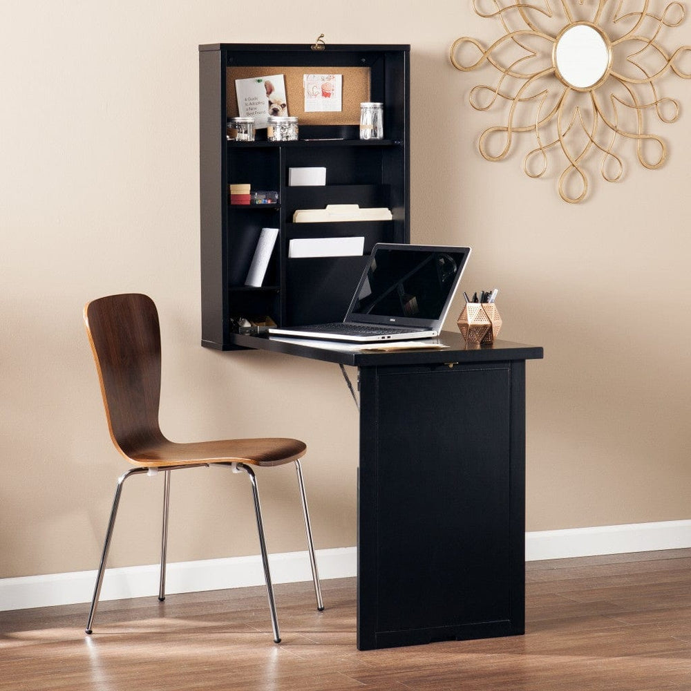 22" Black Secretary Desk - Homeroots - Flyclothing LLC