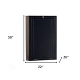 22" Black Secretary Desk - Homeroots - Flyclothing LLC