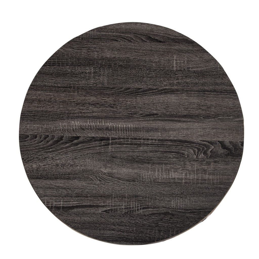 32" Champagne And Charcoal Manufactured Wood And Metal With Iron Round Coffee Table - Homeroots - Flyclothing LLC