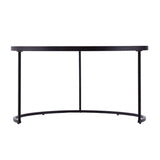 Set of Two Black And Silver Mirrored Round Nested Coffee Table Set - Homeroots - Flyclothing LLC