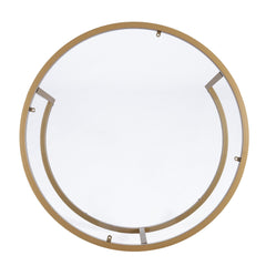 Set of Two Gold Glass Round Nested Coffee Tables - Homeroots