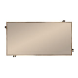 43" Champagne Mirrored And Metal Rectangular Mirrored Coffee Table - Homeroots - Flyclothing LLC