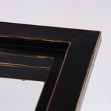42" Black Glass And Metal Rectangular Coffee Table - Homeroots - Flyclothing LLC