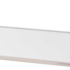 43" Silver Mirrored And Metal Rectangular Mirrored Coffee Table