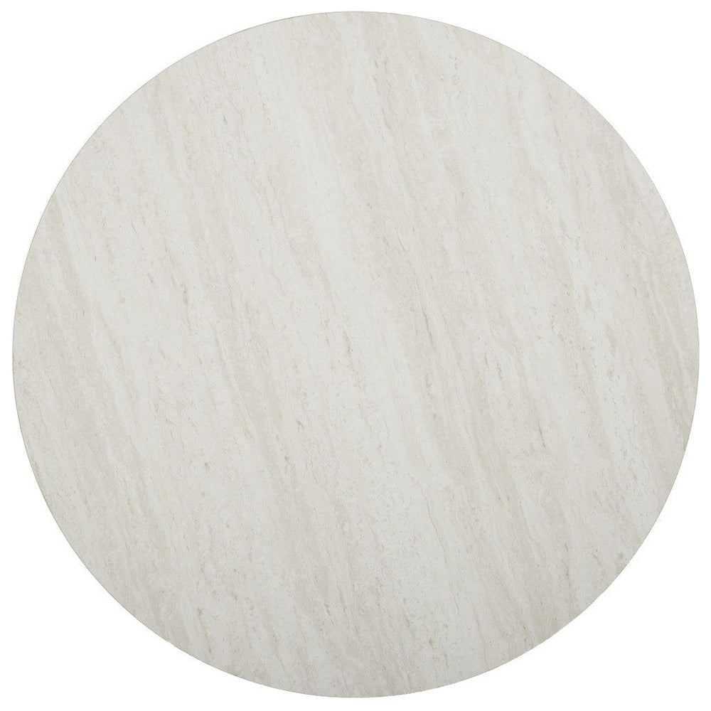 33" Silver Manufactured Wood And Metal Round Coffee Table - Homeroots - Flyclothing LLC