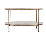 33" White Solid Manufactured Wood And Metal Square Coffee Table - Homeroots