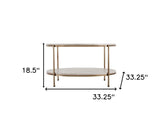 33" White Solid Manufactured Wood And Metal Square Coffee Table - Homeroots - Flyclothing LLC