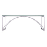 48" Chrome Glass And Metal Rectangular Coffee Table - Homeroots - Flyclothing LLC