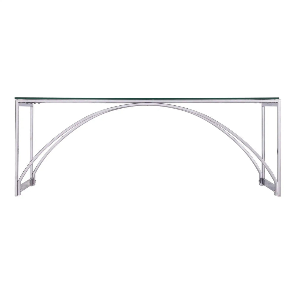 48" Chrome Glass And Metal Rectangular Coffee Table - Homeroots - Flyclothing LLC