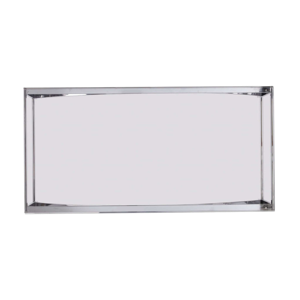 48" Chrome Glass And Metal Rectangular Coffee Table - Homeroots - Flyclothing LLC