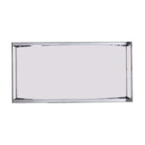 48" Chrome Glass And Metal Rectangular Coffee Table - Homeroots