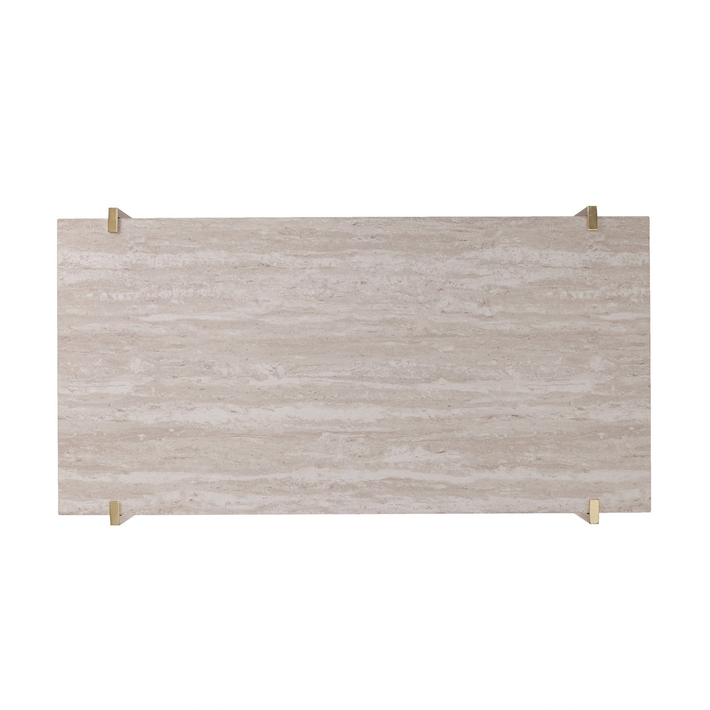 47" Brass Manufactured Wood And Metal Rectangular Coffee Table - Homeroots - Flyclothing LLC