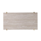 47" Brass Manufactured Wood And Metal Rectangular Coffee Table - Homeroots - Flyclothing LLC