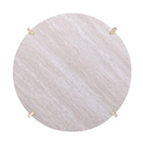 33" Brass Solid Manufactured Wood And Metal Round Coffee Table - Homeroots - Flyclothing LLC