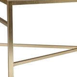 42" Off White Manufactured Wood And Metal Rectangular Coffee Table - Homeroots - Flyclothing LLC