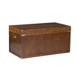 39" Brown Manufactured Wood And Metal Rectangular Coffee Table - Homeroots