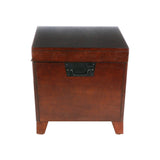 39" Brown Manufactured Wood And Metal Rectangular Coffee Table - Homeroots