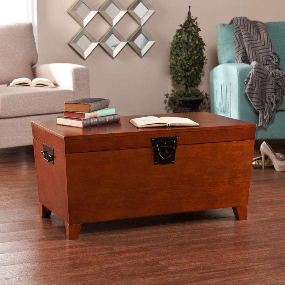 39" Brown Manufactured Wood And Metal Rectangular Coffee Table - Homeroots - Flyclothing LLC