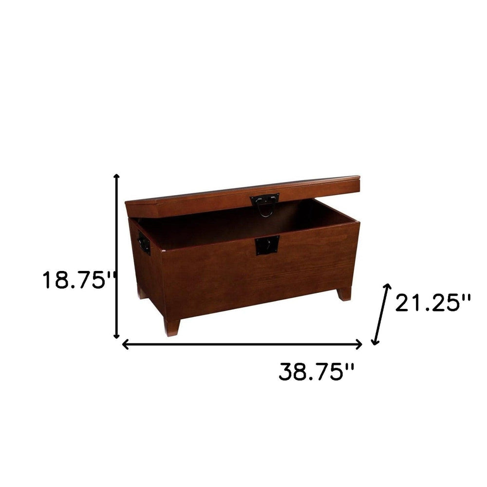 39" Brown Manufactured Wood And Metal Rectangular Coffee Table - Homeroots - Flyclothing LLC