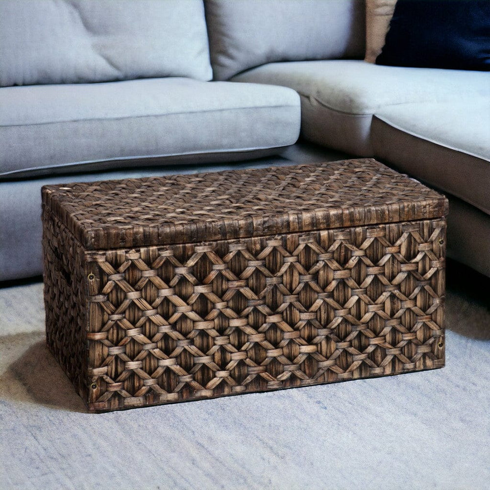 38" Brown Manufactured Wood And Metal Rectangular Coffee Table - Homeroots - Flyclothing LLC