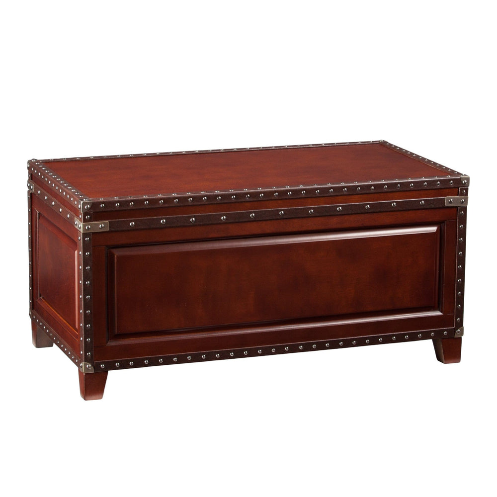 40" Brown Solid Wood And Metal Rectangular Coffee Table - Homeroots