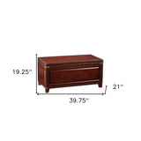 40" Brown Solid Wood And Metal Rectangular Coffee Table - Homeroots - Flyclothing LLC