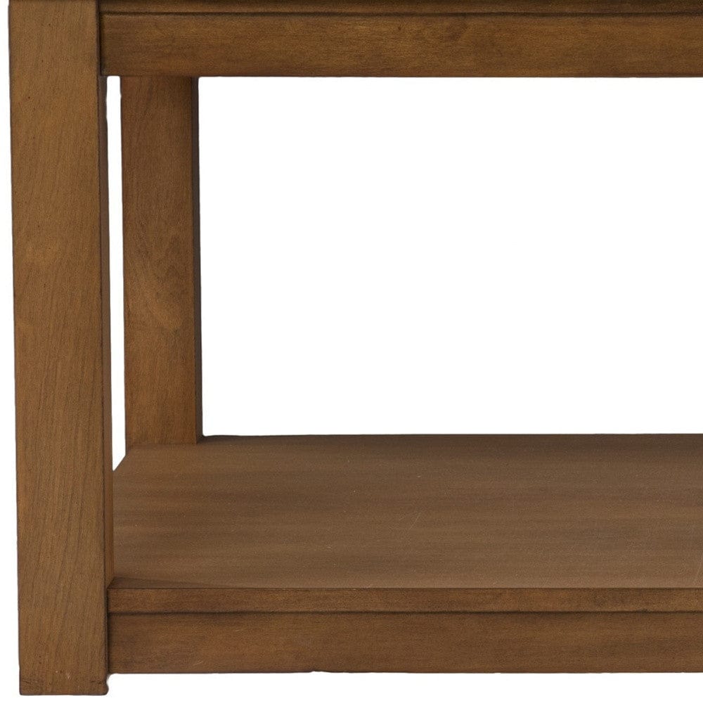 30" Natural And Natural Brown Solid Manufactured Wood Square Coffee Table - Homeroots - Flyclothing LLC