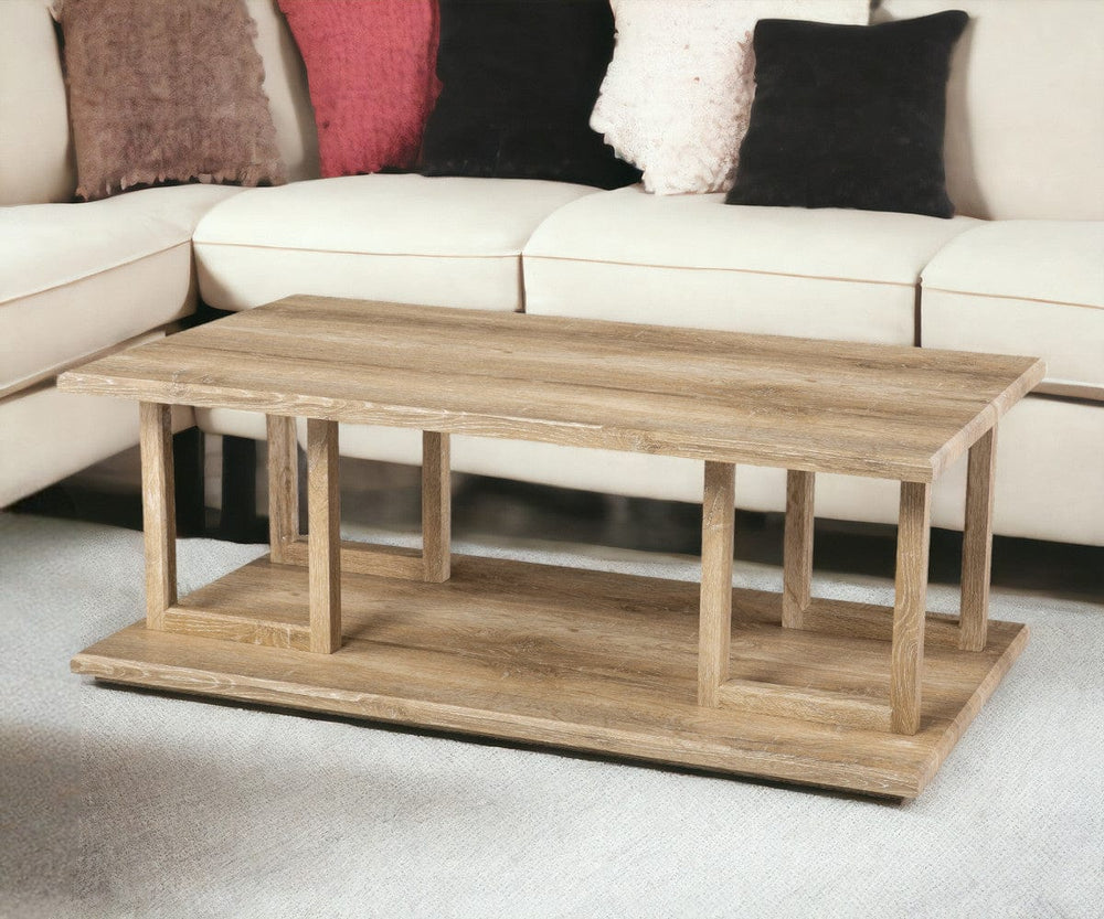 42" Natural Coffee Table - Homeroots - Flyclothing LLC