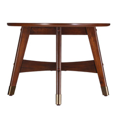 52" Brown Solid Wood With Iron Coffee Table - Homeroots