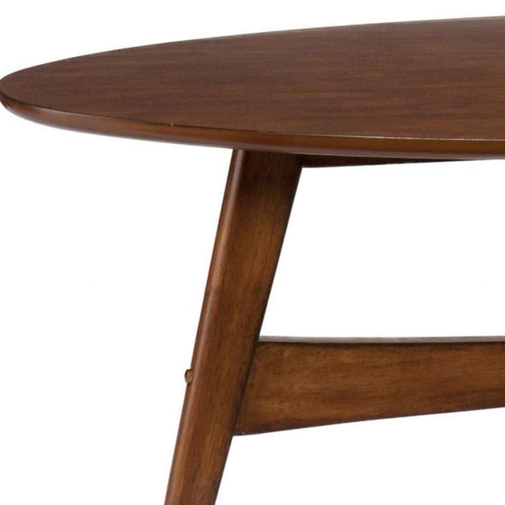 52" Brown Solid Wood With Iron Coffee Table - Homeroots