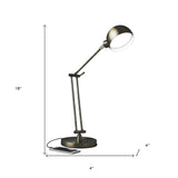 Shiny Satin Brass LED Adjustable Desk Lamp - Homeroots - Flyclothing LLC