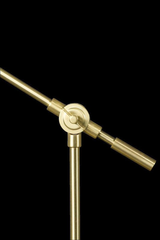 Shiny Satin Brass LED Adjustable Desk Lamp - Homeroots