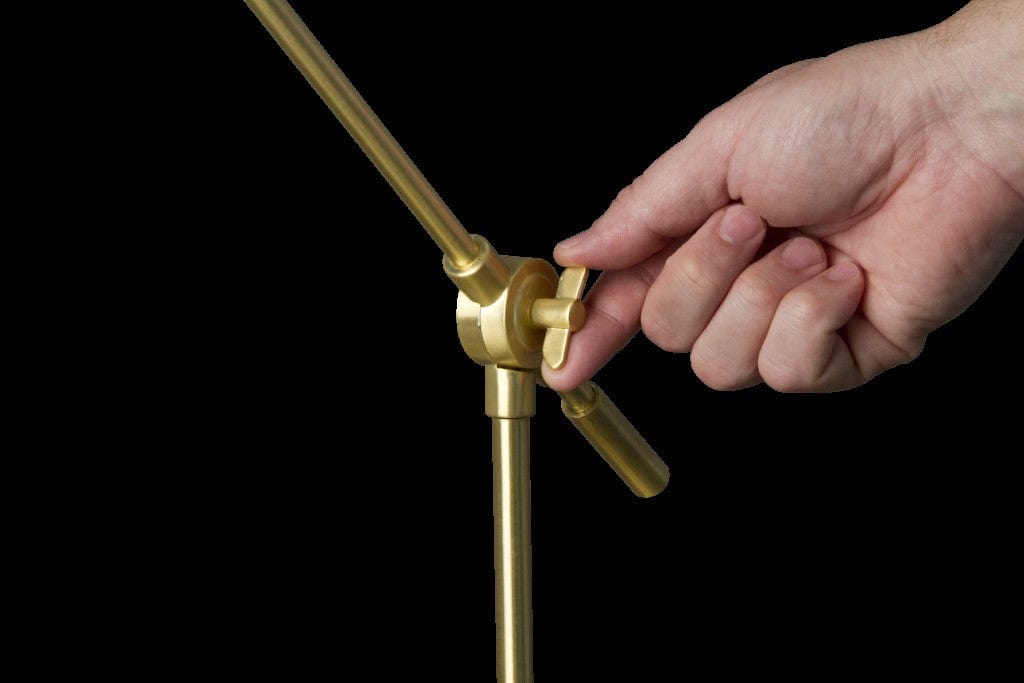 Shiny Satin Brass LED Adjustable Desk Lamp - Homeroots