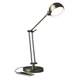 Shiny Satin Brass LED Adjustable Desk Lamp - Homeroots - Flyclothing LLC