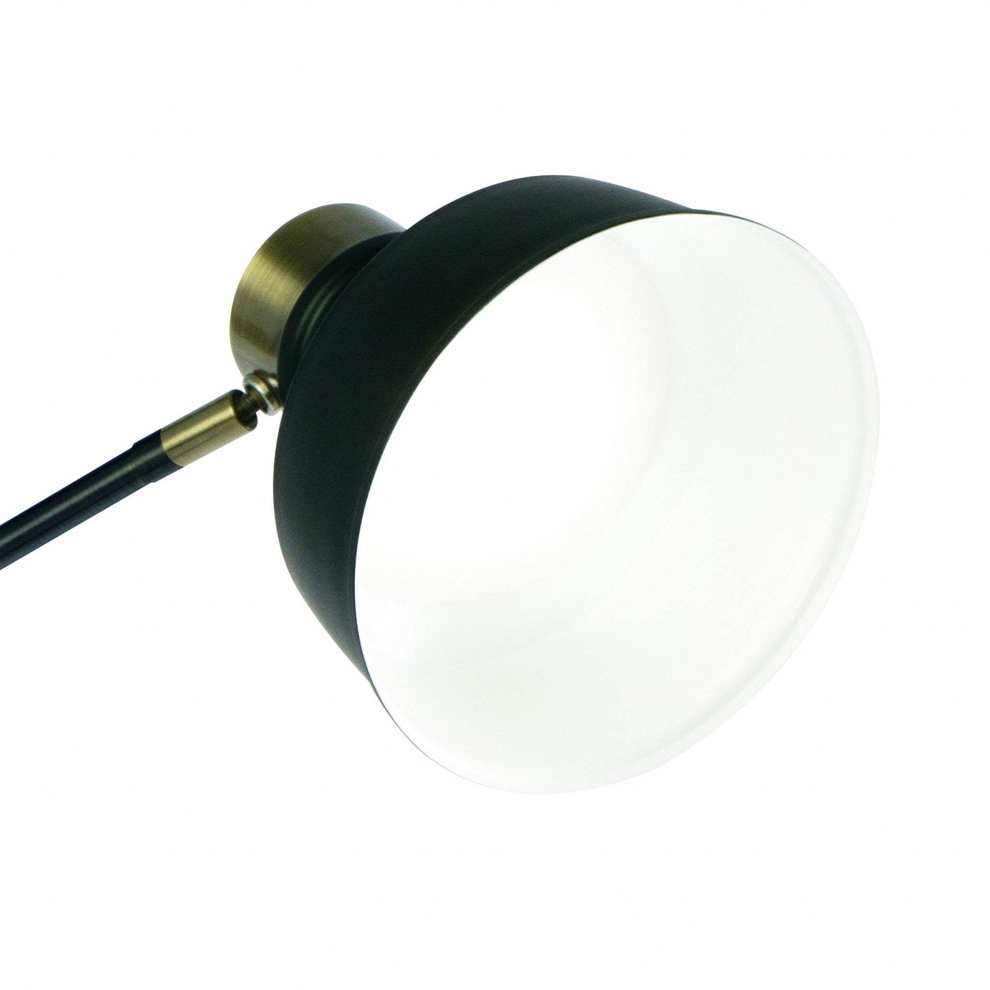Matte Black and Antiqued Brass LED Adjustable Desk Lamp - Homeroots - Flyclothing LLC
