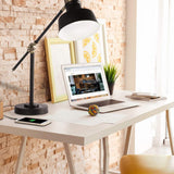 Matte Black and Antiqued Brass LED Adjustable Desk Lamp - Homeroots - Flyclothing LLC
