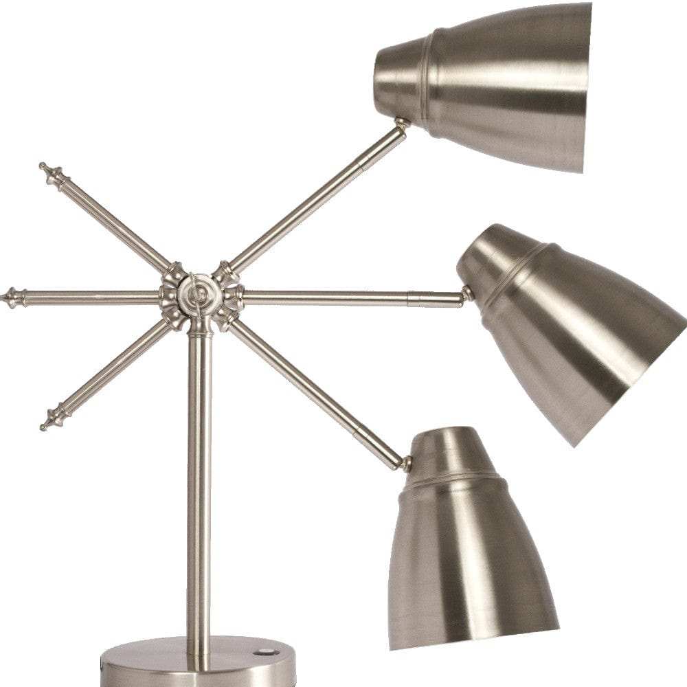 Brushed Silver LED Adjustable Desk Lamp - Homeroots - Flyclothing LLC