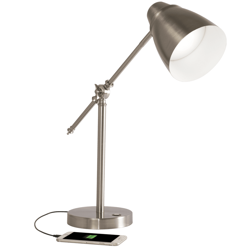 Brushed Silver LED Adjustable Desk Lamp - Homeroots - Flyclothing LLC
