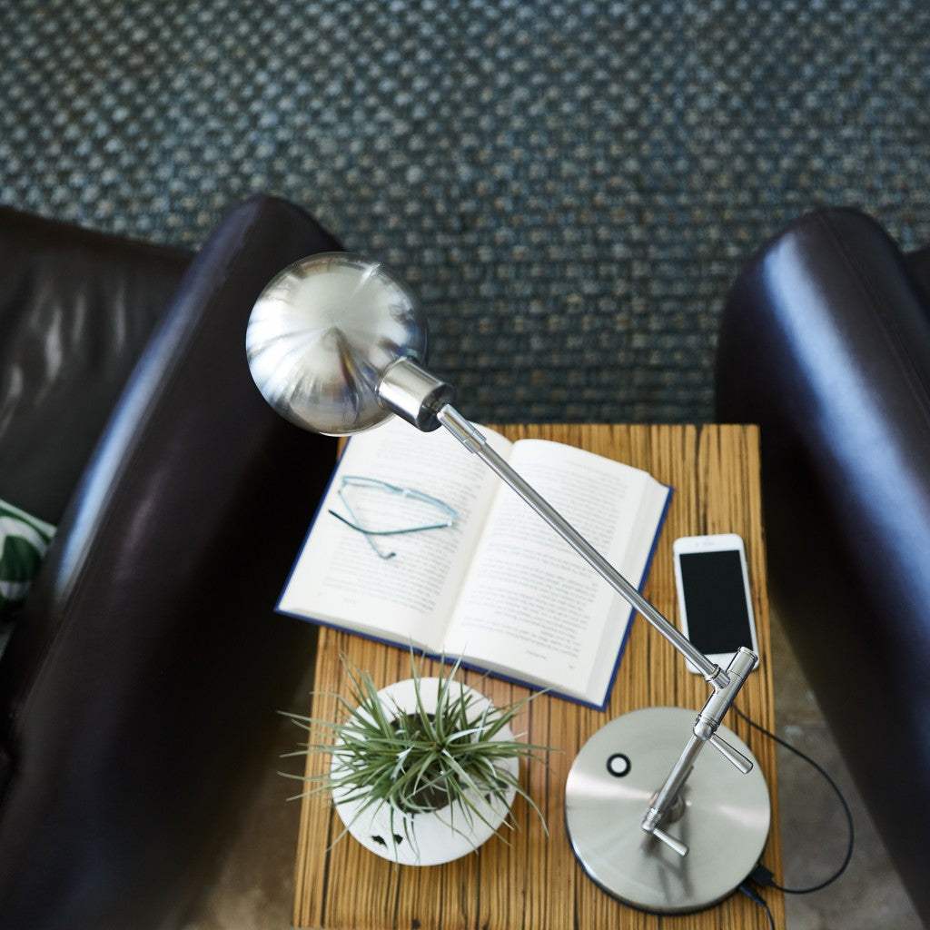 Brushed Nickel LED Adjustable Desk Lamp - Homeroots - Flyclothing LLC