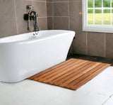 20" Premium Teak Shower Bath Mat - Homeroots