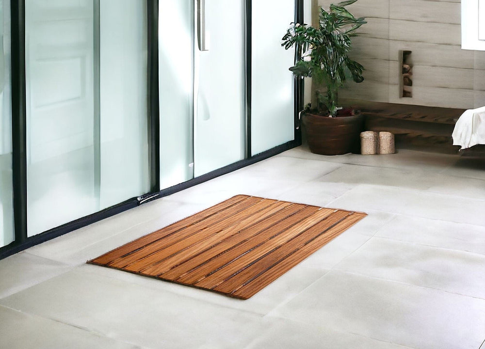 20" Premium Teak Shower Bath Mat - Homeroots - Flyclothing LLC