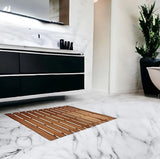 25" Premium Teak Shower Bath Mat - Homeroots