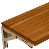 17" Premium Wall Mount Teak Shower Bench - Homeroots
