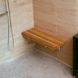 24" Premium Wall Mount Teak Shower Bench - Homeroots