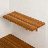 24" Premium Wall Mount Teak Shower Bench - Homeroots