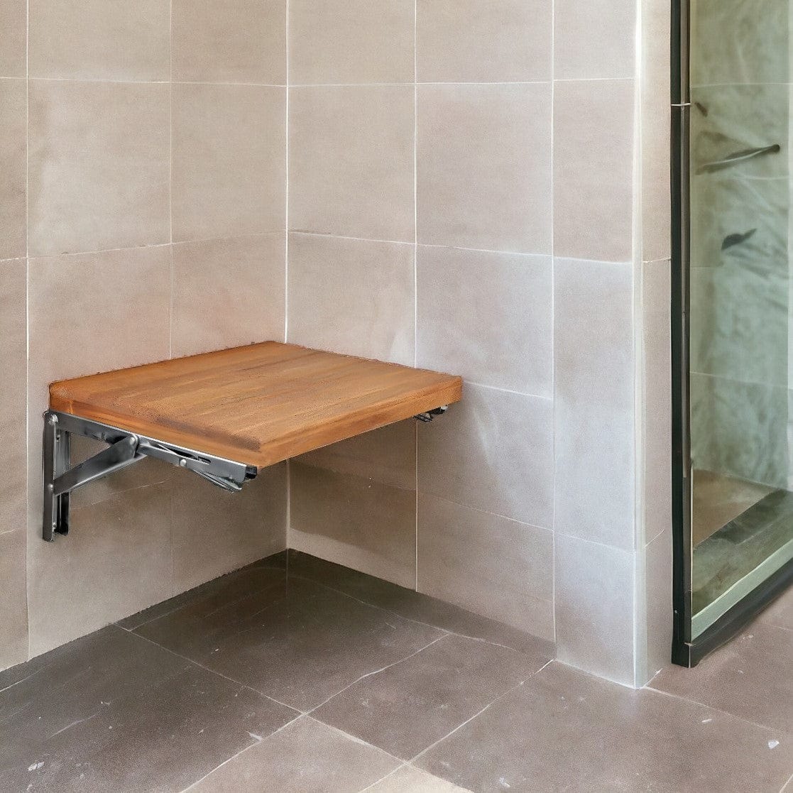 30" Premium Wall Mount Teak Shower Bench - Homeroots - Flyclothing LLC