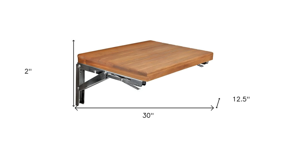 30" Premium Wall Mount Teak Shower Bench - Homeroots - Flyclothing LLC